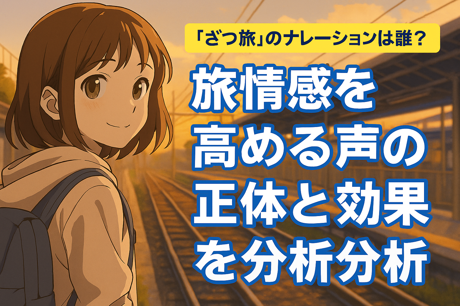 ざつ旅のナレーション声優は誰？旅情を誘う声の正体とその効果