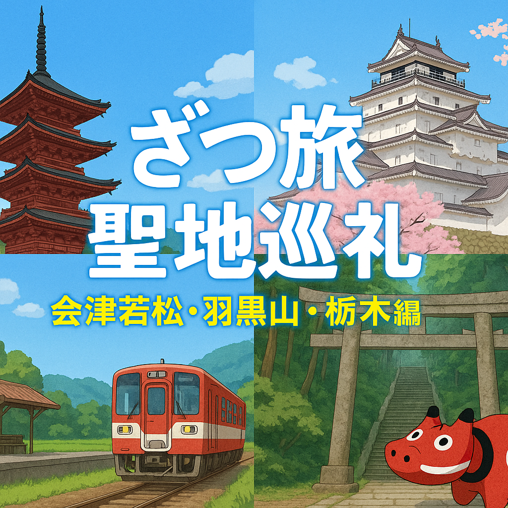 【ざつ旅の聖地巡礼完全ガイド】会津若松・羽黒山・栃木を旅する