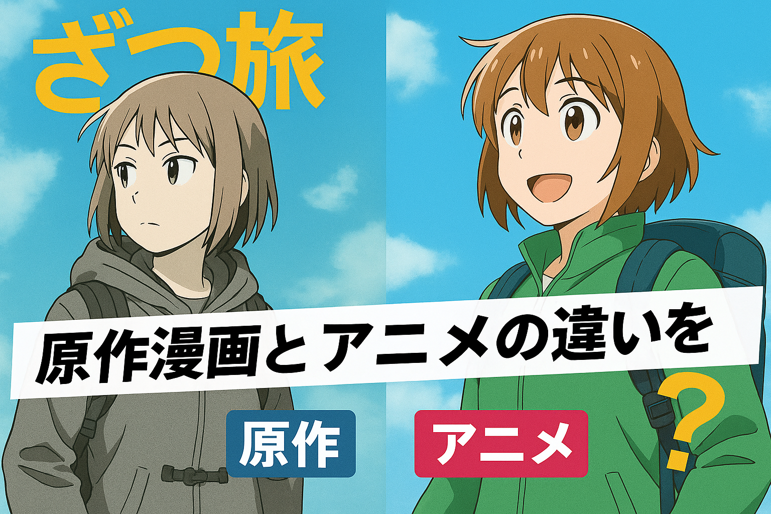 ざつ旅原作とアニメの違いとは？改変点を徹底比較！