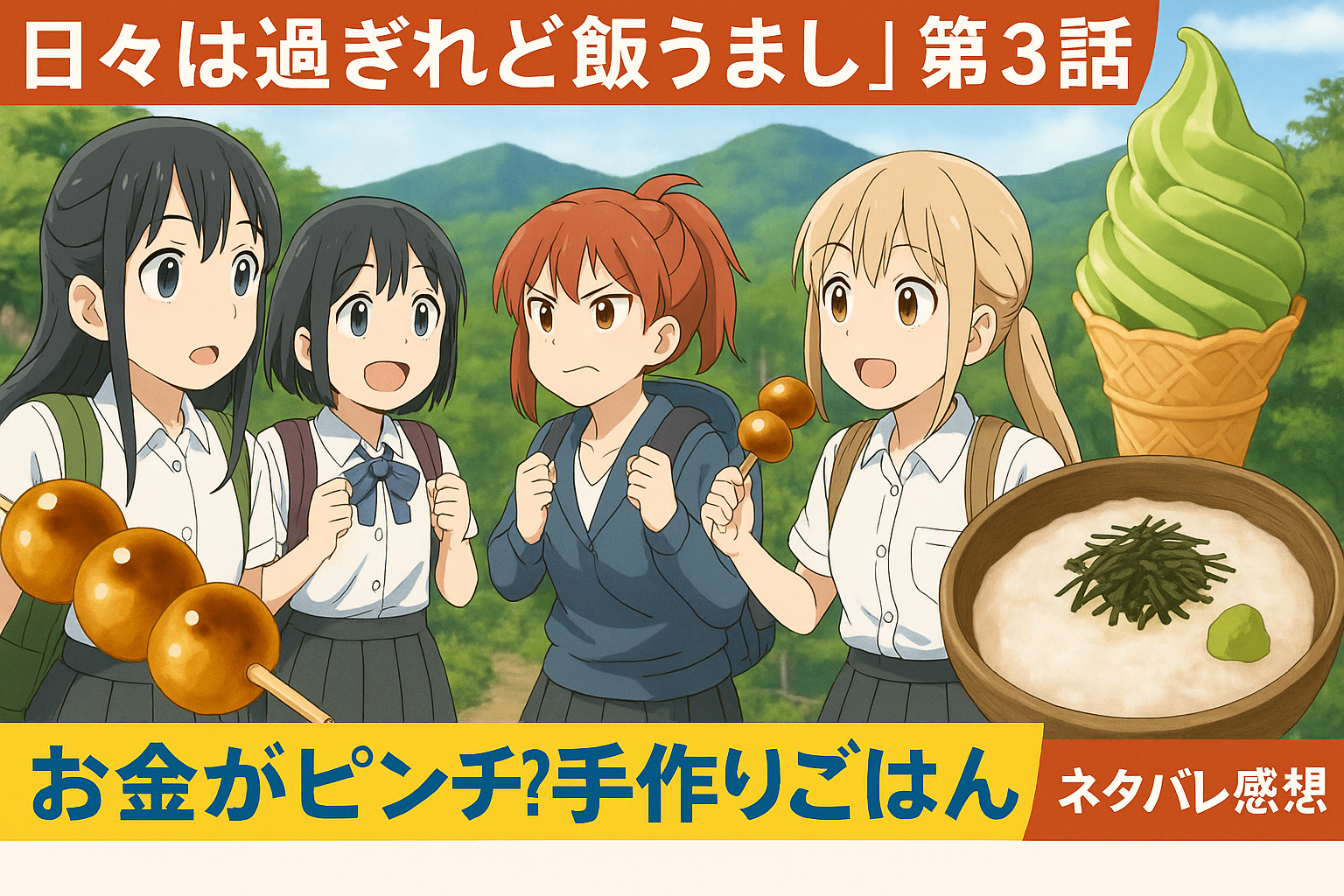 日々は過ぎれど飯うまし第3話ネタバレ感想｜高尾山での青春とグルメを満喫！