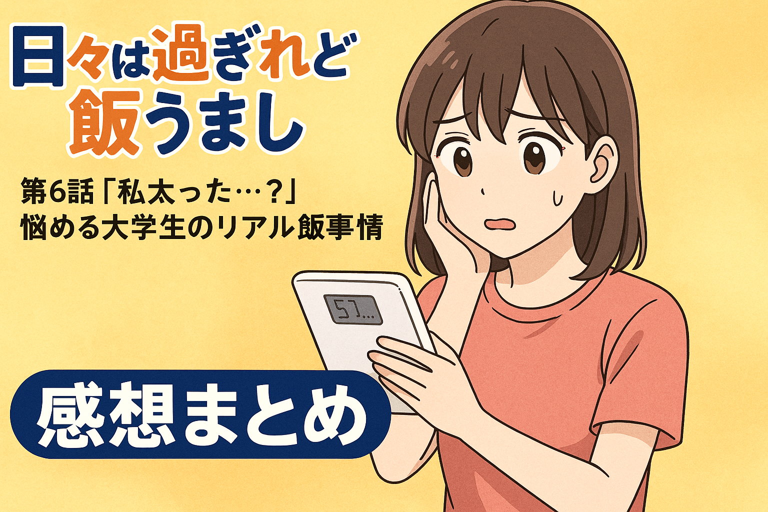 日々は過ぎれど飯うまし第6話感想｜大学生まこのリアルな「太った」悩みと成長