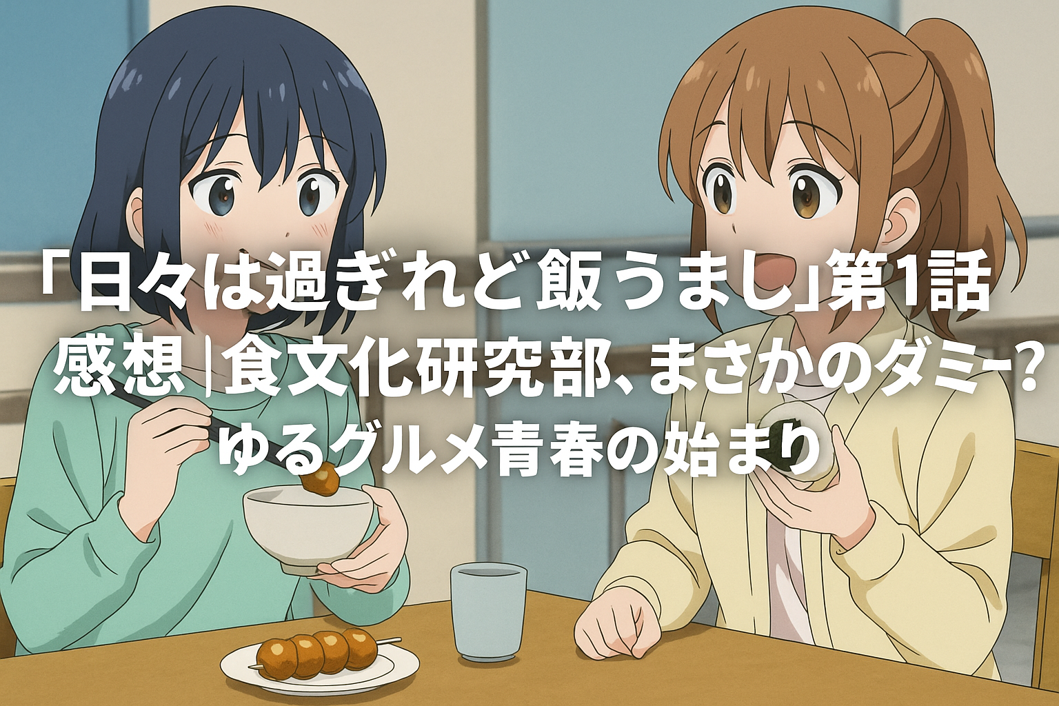 『日々は過ぎれど飯うまし』第1話感想｜食文化研究部、まさかのダミー!? ゆるグルメ青春の始まり