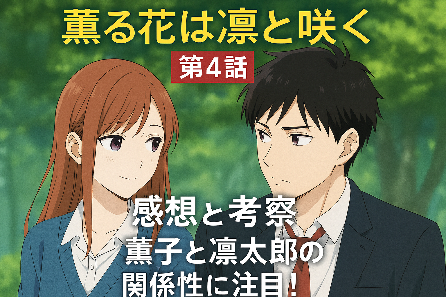 薫る花は凛と咲く第4話感想｜薫子と凛太郎の関係性を考察