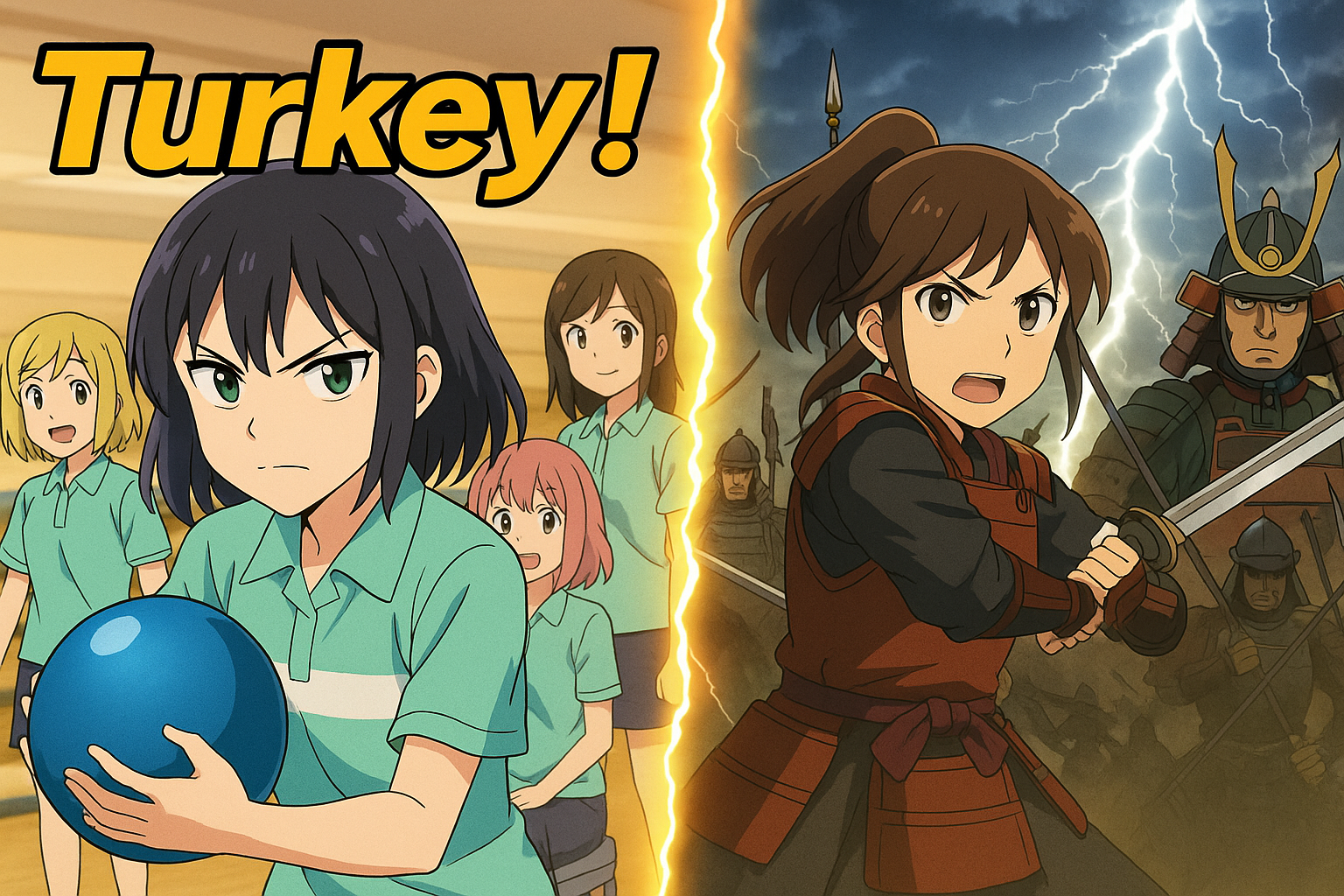 アニメTurkey!第1話レビュー｜ボウリング部と戦国時代が交錯する衝撃展開