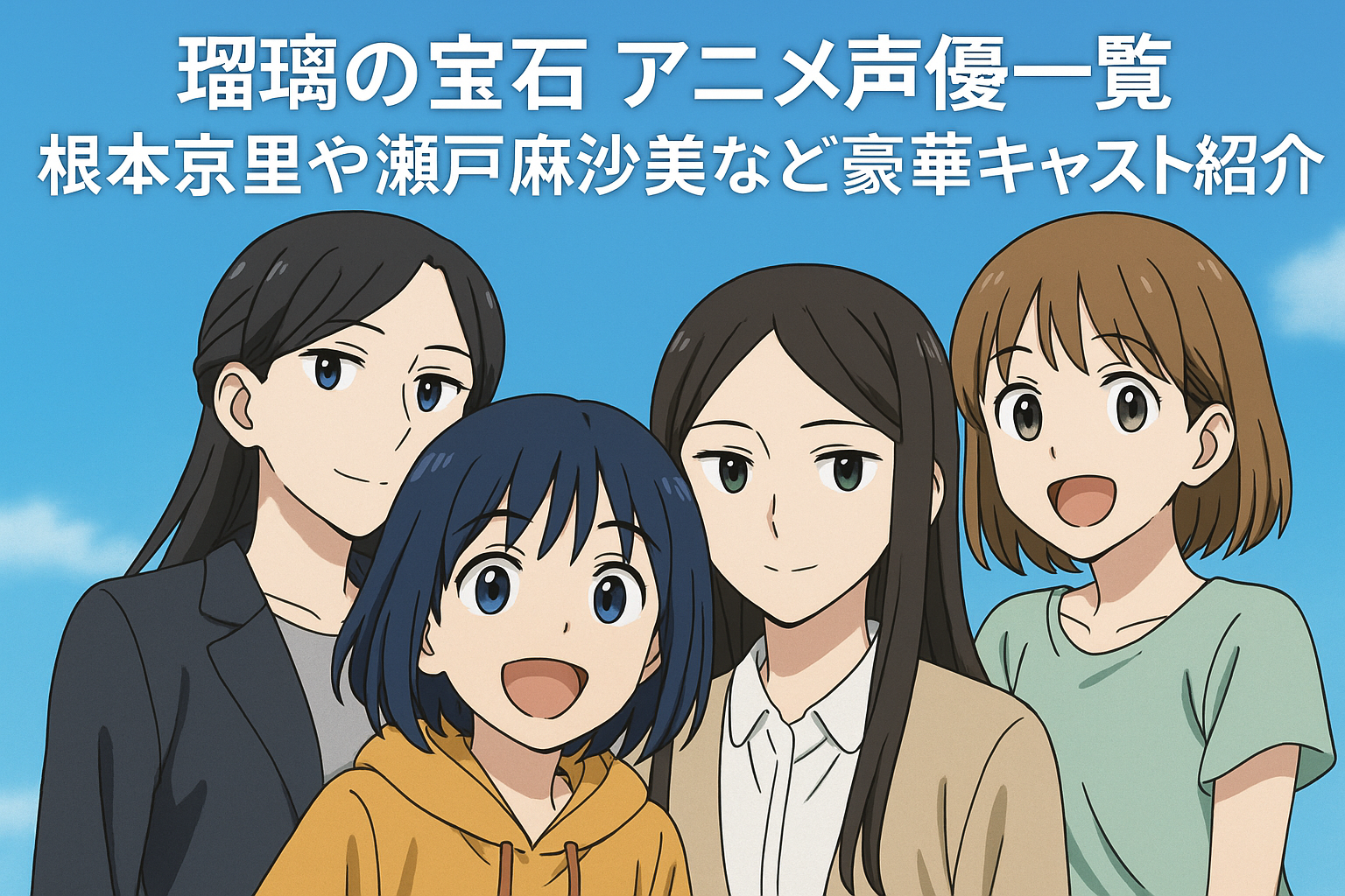 「瑠璃の宝石」アニメ声優一覧|根本京里や瀬戸麻沙美ら豪華キャスト